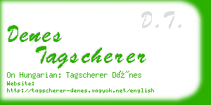 denes tagscherer business card